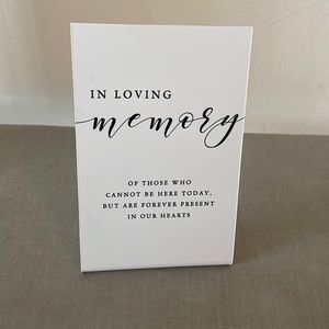 In loving memory sign for wedding